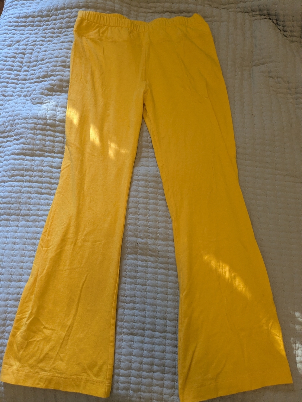Panini Yellow Elastic Waistband Lounge pants, Large (measurements in photos)
